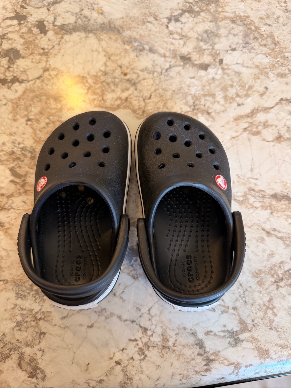 Toddler size 5 black crocs